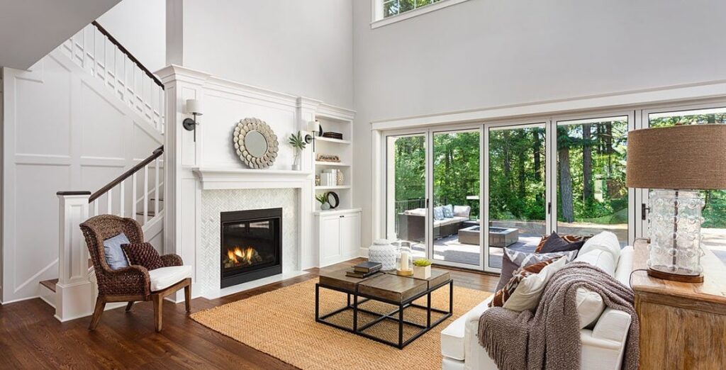 open concept living room