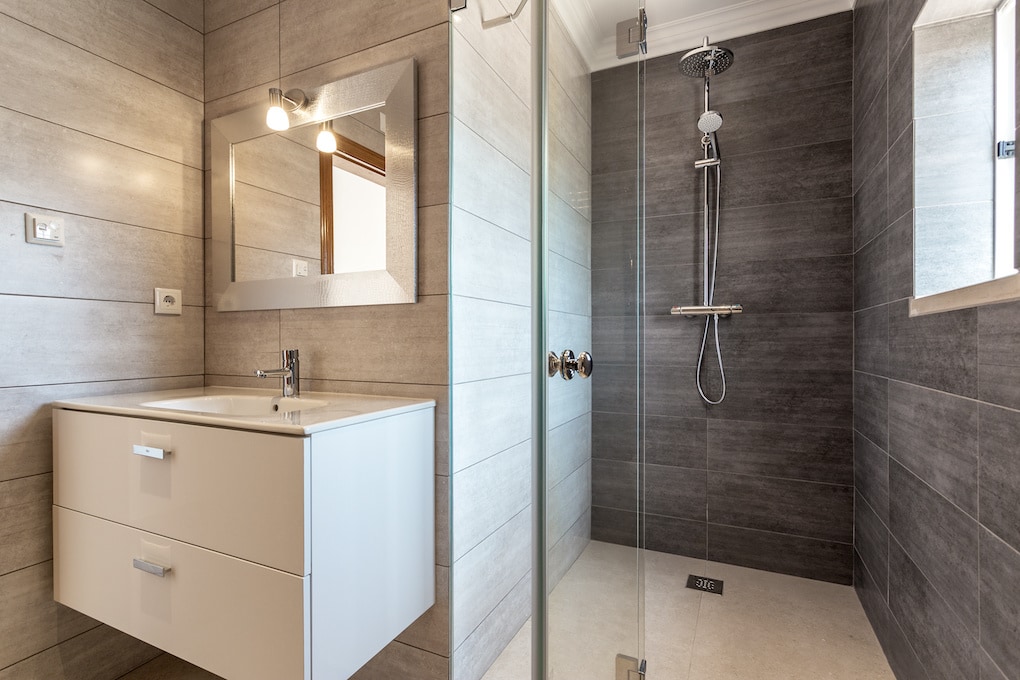 modern bathroom remodel permits