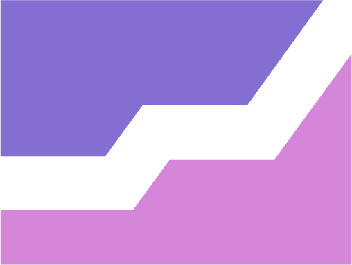 An image of a purple and pink arrow.